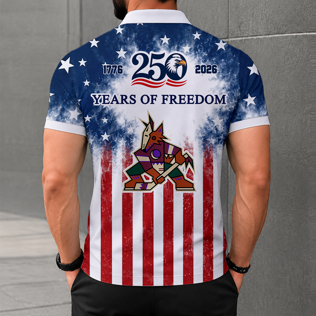 LIMITED EDITION - NEW CUSTOMIZED NHL30 AZC ARIZONA COYOTES POLO SHIRT, ZIP POLO SHIRT & T-SHIRTS
