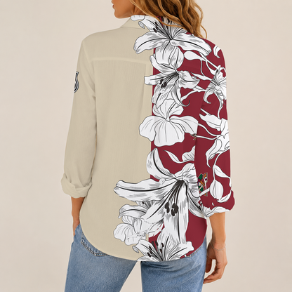 [SUPER SALE] NEW CUSTOMIZED NHL30 AZC ARIZONA COYOTES WOMEN CASUAL SHIRT