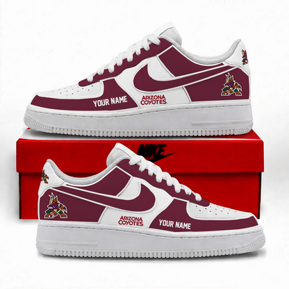 LIMITED EDITION - NEW CUSTOMIZED NHL30 AZC ARIZONA COYOTES AF1 SHOES