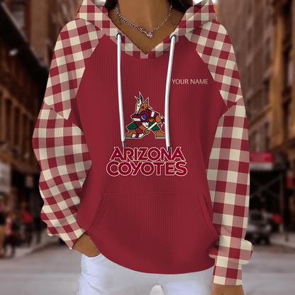 [SUPER SALE] NEW CUSTOMIZED NHL30 AZC ARIZONA COYOTES RIBBED HOODIE & SWEATSHIRT