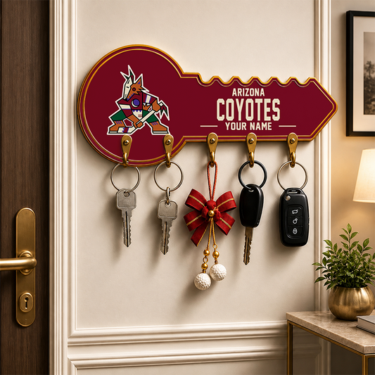 [SUPER SALE] NEW CUSTOMIZED NHL30 AZC ARIZONA COYOTES WALL KEY HOLDER FOR HOME