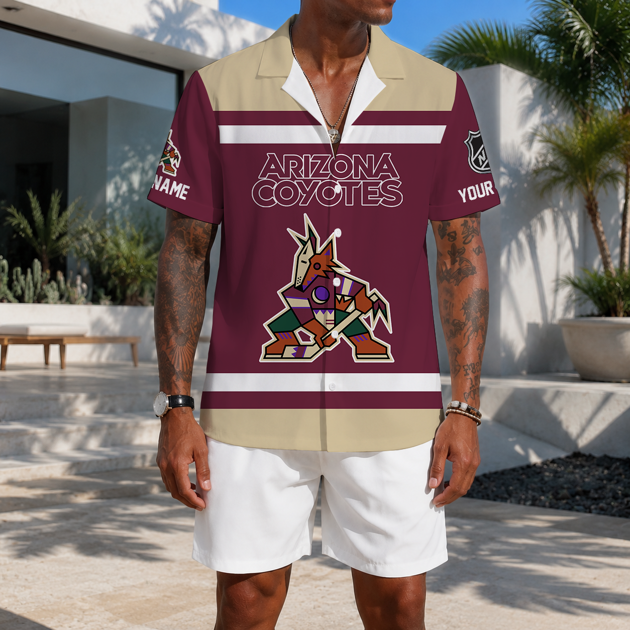LIMITED EDITION - NEW CUSTOMIZED NHL30 AZC ARIZONA COYOTES UNISEX HAWAIIAN SHIRT
