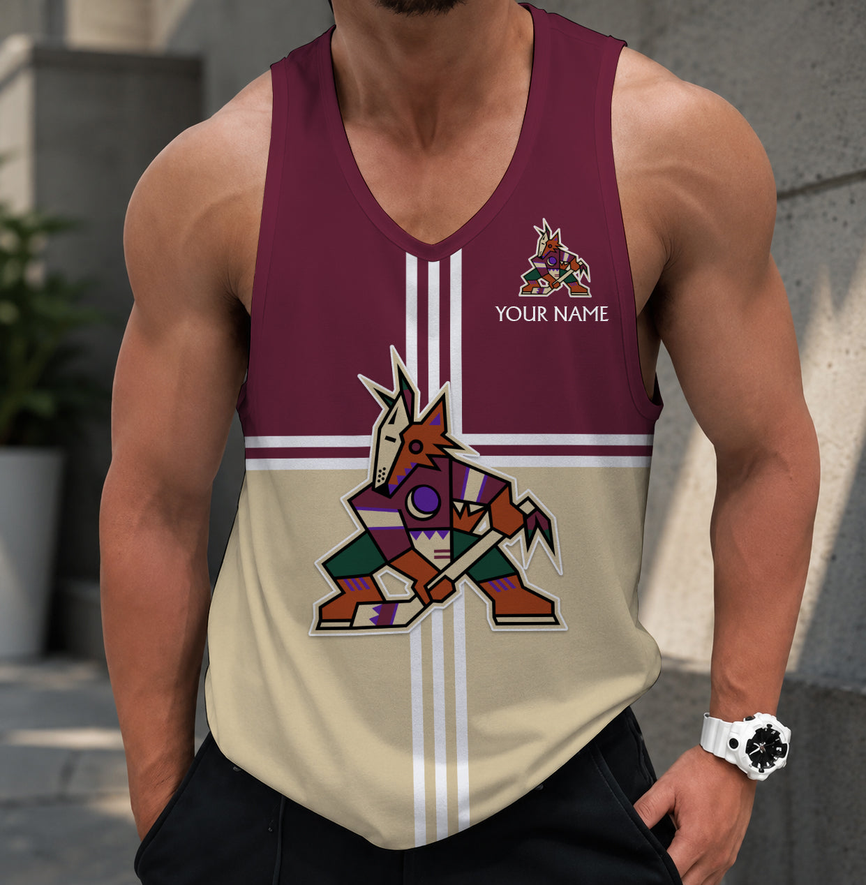 LIMITED EDITION - NEW CUSTOMIZED NHL30 AZC ARIZONA COYOTES MEN'S TANK TOP
