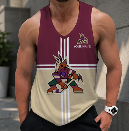 LIMITED EDITION - NEW CUSTOMIZED NHL30 AZC ARIZONA COYOTES MEN'S TANK TOP