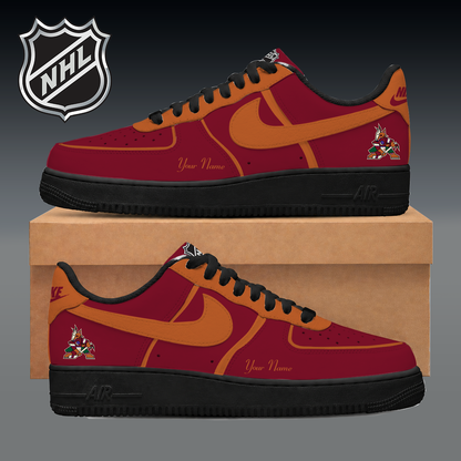 LIMITED EDITION - NEW CUSTOMIZED NHL30 AZC ARIZONA COYOTES AF1 SNEAKER