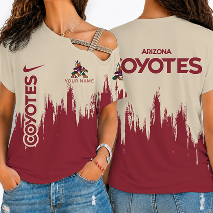 [SUPER SALE] NEW CUSTOMIZED NHL30 AZC ARIZONA COYOTES SHOULDER SHIRT