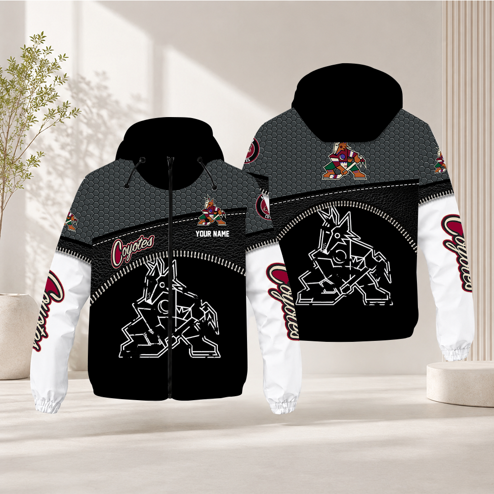 EXCLUSIVE EDITION - NEW CUSTOMIZED NHL30 AZC ARIZONA COYOTES WINDBREAKER JACKET