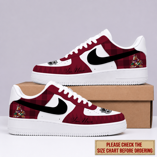 LIMITED EDITION - NEW CUSTOMIZED NHL30 AZC ARIZONA COYOTES AF1 SHOES