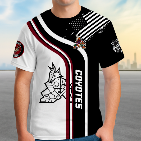 ELITE EDITION - NEW CUSTOMIZED NHL30 AZC ARIZONA COYOTES POLO SHIRT, ZIP POLO SHIRT & T-SHIRTS