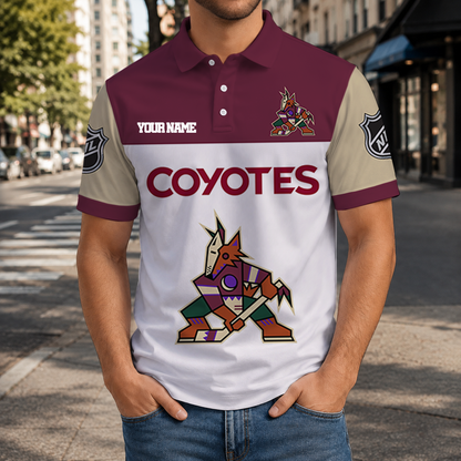 EXCLUSIVE EDITION - NEW CUSTOMIZED NHL30 AZC ARIZONA COYOTES T-SHIRT, POLO SHIRT, ZIP POLO SHIRT, SWEATSHIRT, HOODIE & ZIP HOODIE