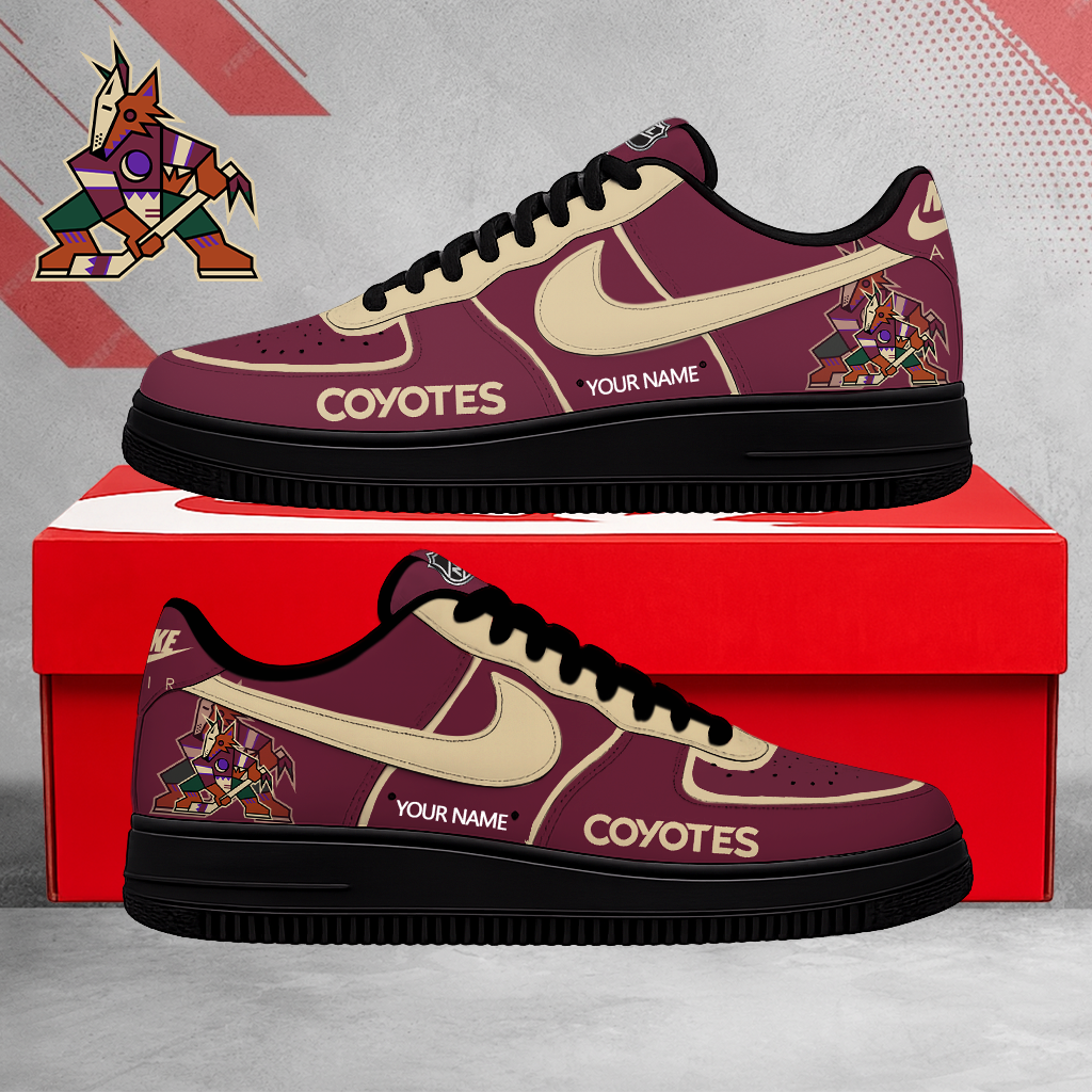 LIMITED EDITION - NEW CUSTOMIZED NHL30 AZC ARIZONA COYOTES AF1 SHOES