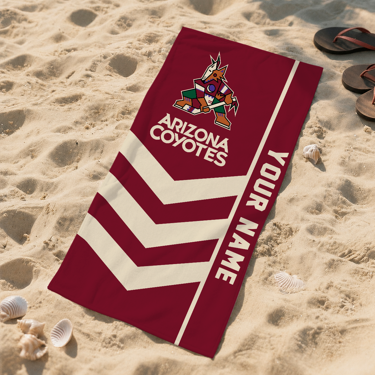 SPECIAL EDITION - NEW CUSTOMIZED NHL30 AZC ARIZONA COYOTES BEACH TOWEL