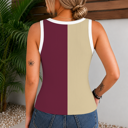 [SUPER SALE] NEW CUSTOMIZED NHL30 AZC ARIZONA COYOTES WOMEN'S V-NECK TANK TOP