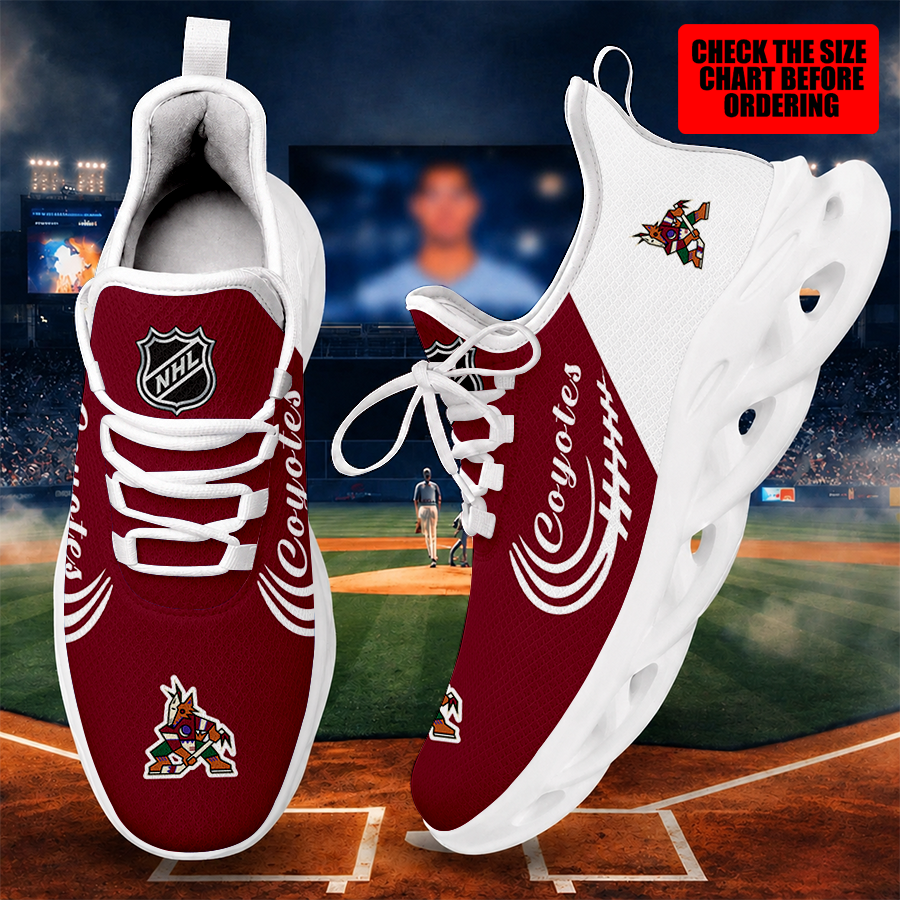 [SUPER SALE ] NEW CUSTOMIZED NHL30 AZC ARIZONA COYOTES MAX SOUL SHOES