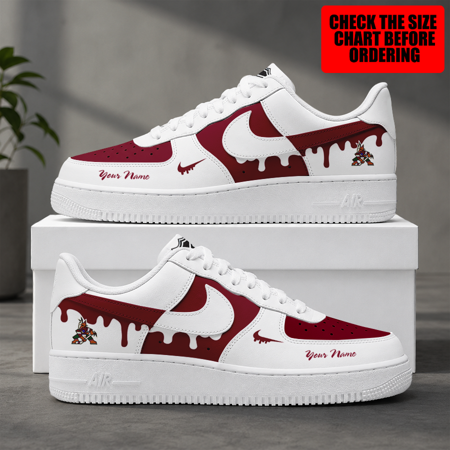 [SUPER SALE] NEW CUSTOMIZED NHL30 AZC ARIZONA COYOTES AF1 SHOES