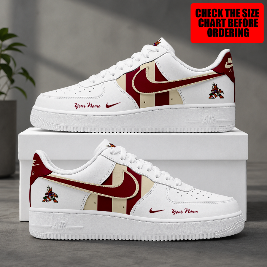 [SUPER SALE] NEW CUSTOMIZED NHL30 AZC ARIZONA COYOTES AF1 SHOES