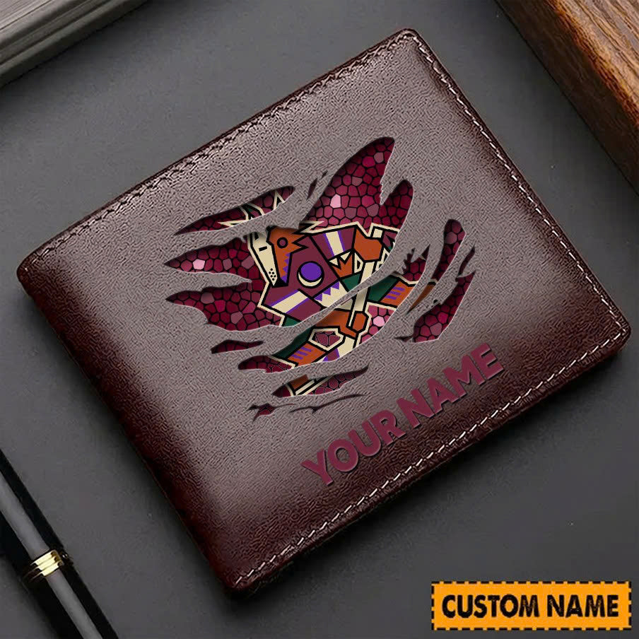 LIMITED EDITION - NEW CUSTOMIZED NHL30 AZC ARIZONA COYOTES LEATHER WALLET