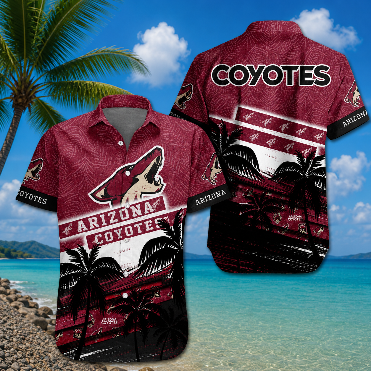 LIMITED EDITION - NEW CUSTOMIZED NHL30 AZC ARIZONA COYOTES UNISEX HAWAIIAN SHIRT