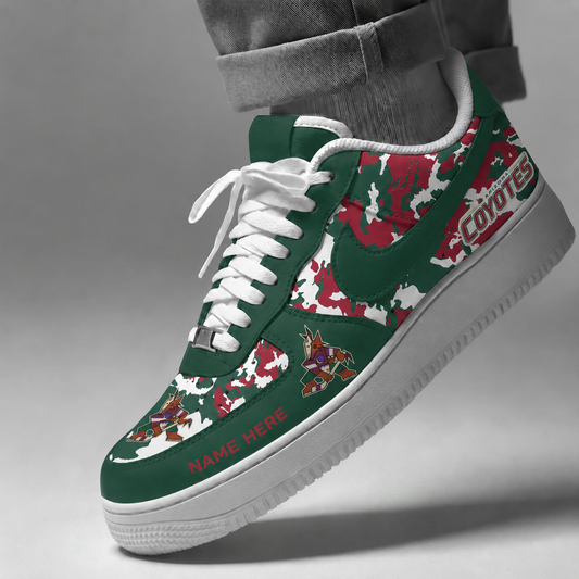 [SUPER SALE] NEW CUSTOMIZED NHL30 AZC ARIZONA COYOTES AF1 SHOES
