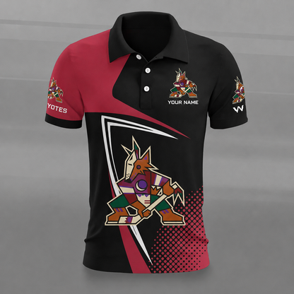 [SUPER SALE] NEW CUSTOMIZED NHL30 AZC ARIZONA COYOTES POLO SHIRT