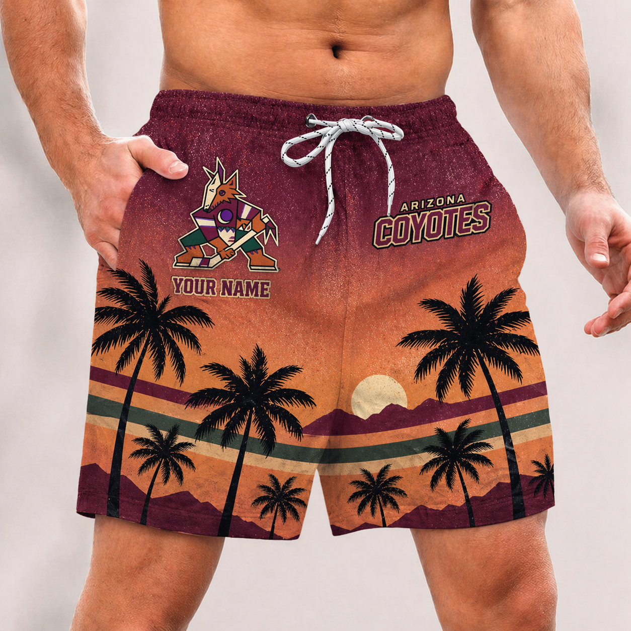 LIMITED EDITION - NEW PREMIUM NHL30 AZ COYOTES SHORT PANTS