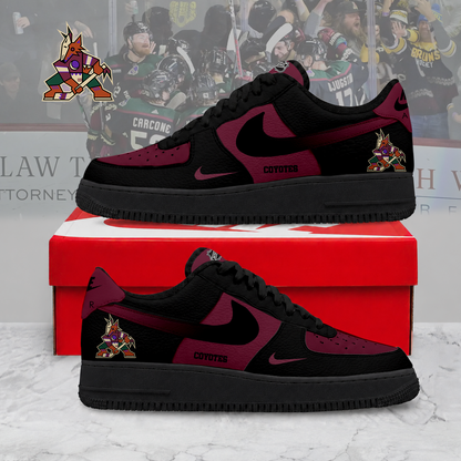 ELITE EDITION - NEW CUSTOMIZED NHL30 AZC ARIZONA COYOTES AF1 SHOES