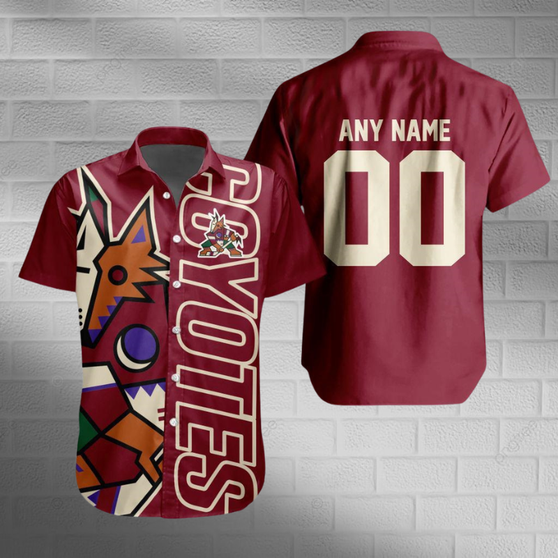 [SUPER SALE] NEW CUSTOMIZED NHL30 AZC ARIZONA COYOTES UNISEX HAWAIIAN SHIRT