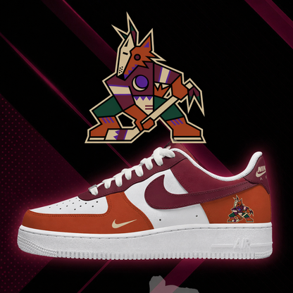 LIMITED EDITION - NEW CUSTOMIZED NHL30 AZC ARIZONA COYOTES AF1 SHOES