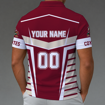 LIMITED EDITION - NEW CUSTOMIZED NHL30 AZC ARIZONA COYOTES POLO SHIRT