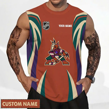 LIMITED EDITION - NEW CUSTOMIZED NHL30 AZC ARIZONA COYOTES TANK TOP & GYM SHIRT
