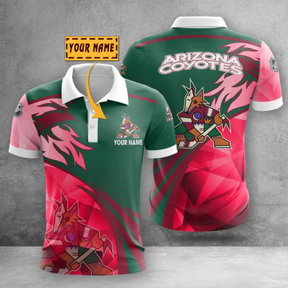 LIMITED EDITION - NEW CUSTOMIZED NHL30 AZC ARIZONA COYOTES POLO SHIRT, ZIP POLO SHIRT & T-SHIRTS