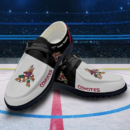 LIMITED EDITION - NEW CUSTOMIZED NHL30 AZC ARIZONA COYOTES PREMIUM LOAFER SHOES