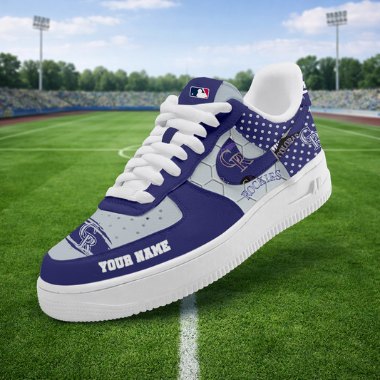 LIMITED EDITION - NEW CUSTOMIZED MLB30 COR COLORADO ROCKIES AF1 SNEAKERS