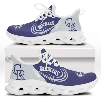 LIMITED EDITION - NEW CUSTOMIZED MLB30 COR COLORADO ROCKIES PREMIUM CLUNKY SNEAKERS