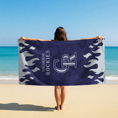 LIMITED EDITION - NEW CUSTOMIZED MLB30 COR COLORADO ROCKIES BEACH TOWEL FOR FAN