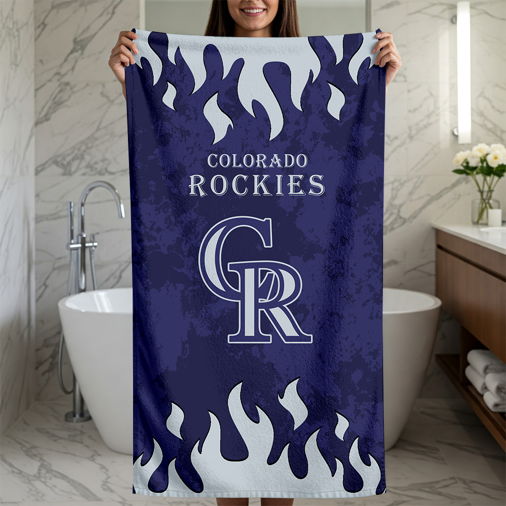 LIMITED EDITION - NEW CUSTOMIZED MLB30 COR COLORADO ROCKIES BEACH TOWEL FOR FAN