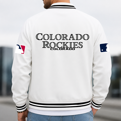 [FLASH SALE] NEW CUSTOMIZED MLB30 COR COLORADO ROCKIES MULTICOLOR MEN'S CASUAL JACKET