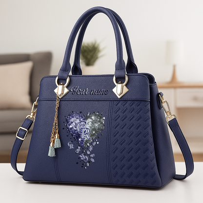 LIMITED EDITION - NEW CUSTOMIZED MLB30 COR COLORADO ROCKIES ZIP HANDBAG MULTICOLOR