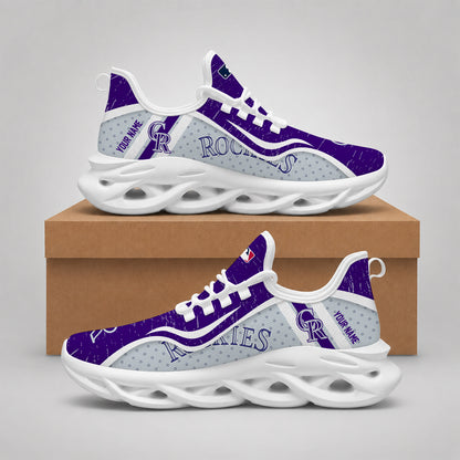 ELITE EDITION - NEW CUSTOMIZED MLB30 COR COLORADO ROCKIES MAX SOUL SHOES