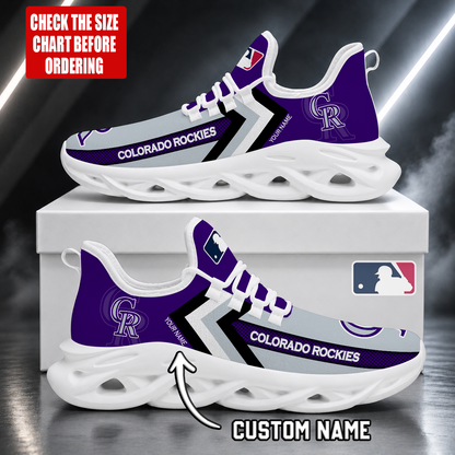 LIMITED EDITION - NEW CUSTOMIZED MLB30 COR COLORADO ROCKIES MAX SOUL SHOES