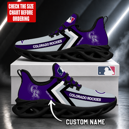 LIMITED EDITION - NEW CUSTOMIZED MLB30 COR COLORADO ROCKIES MAX SOUL SHOES