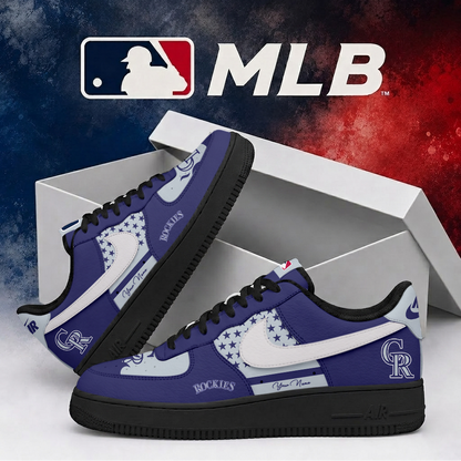 LIMITED EDITION - NEW CUSTOMIZED MLB30 COR COLORADO ROCKIES AF1 SHOES