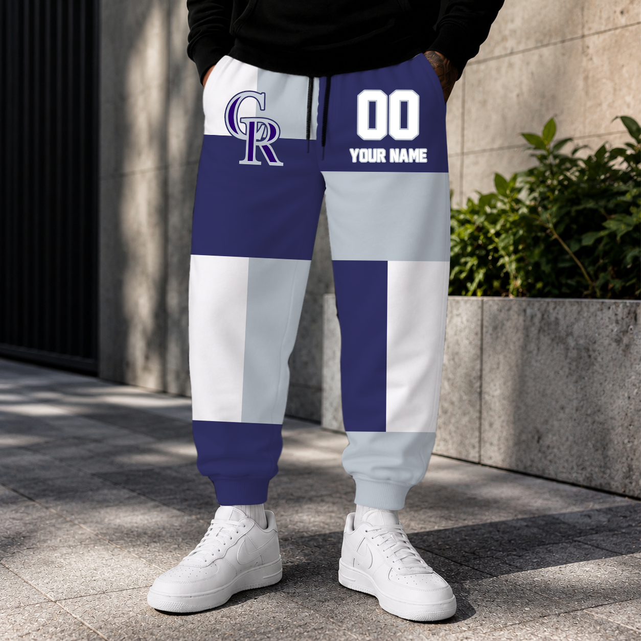 ELITE EDITION - NEW CUSTOMIZED MLB30 COR COLORADO ROCKIES SWEATPANTS