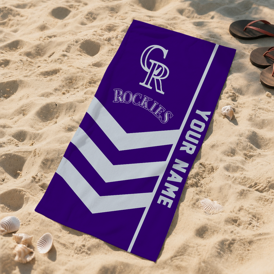 LIMITED EDITION - NEW CUSTOMIZED MLB30 COR COLORADO ROCKIES BEACH TOWEL FOR FAN