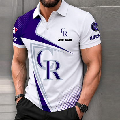 LIMITED EDITION - NEW CUSTOMIZED MLB30 COR COLORADO ROCKIES POLO SHIRT, ZIP POLO SHIRT & T-SHIRTS