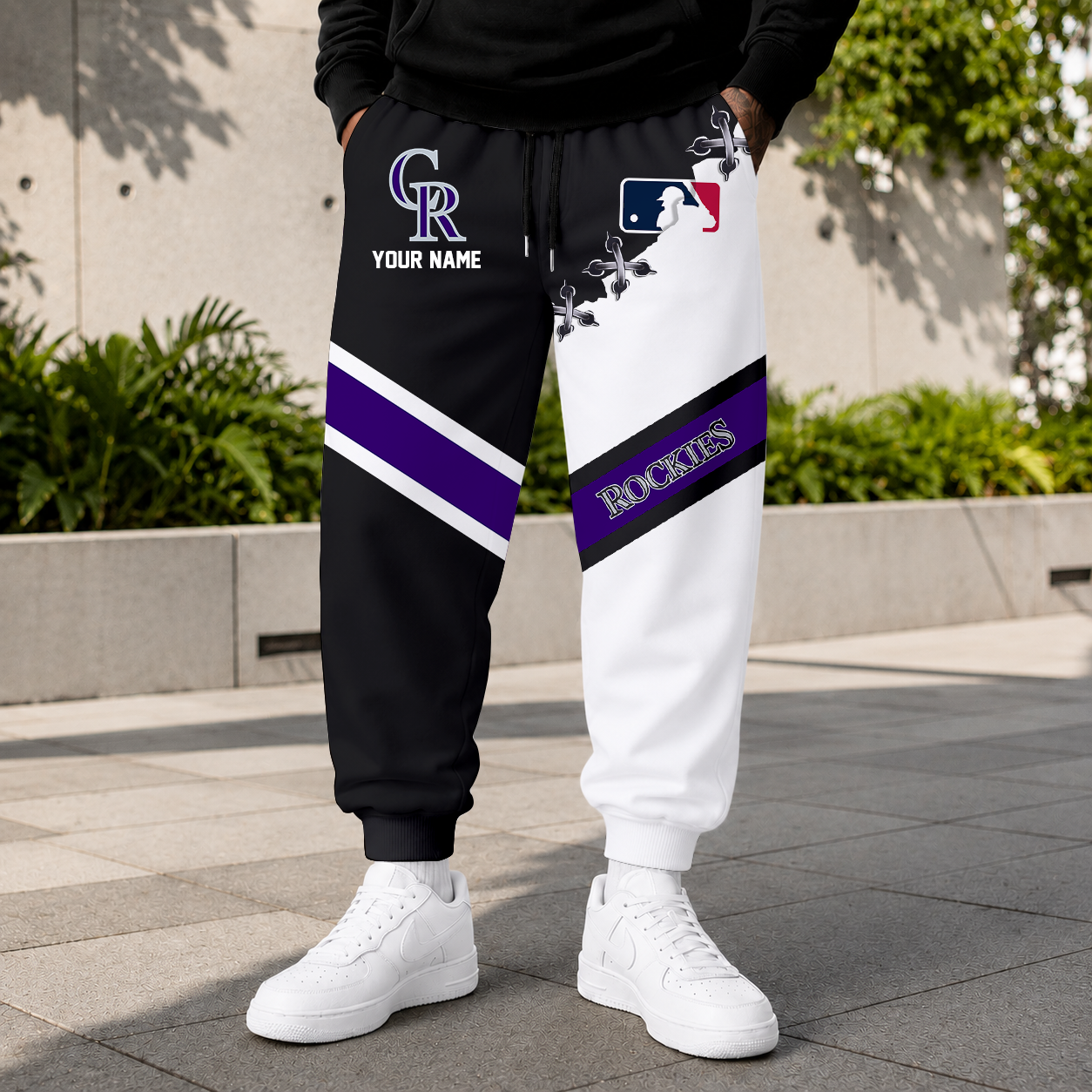 LIMITED EDITION - NEW CUSTOMIZED MLB30 COR COLORADO ROCKIES SWEATPANTS