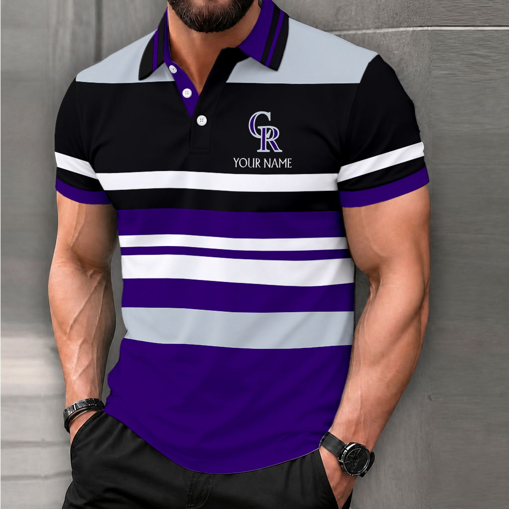 LIMITED EDITION - NEW CUSTOMIZED MLB30 COR COLORADO ROCKIES POLO SHIRT, ZIP POLO SHIRT & T-SHIRTS