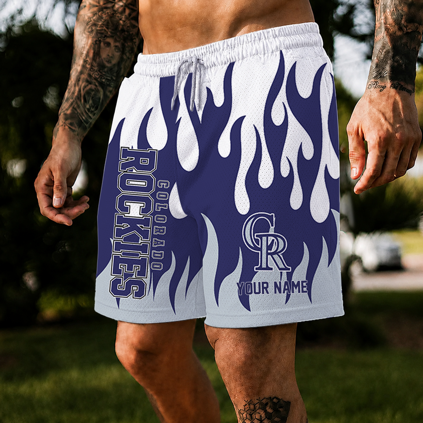 [FLASH SALE] NEW CUSTOMIZED MLB30 COR COLORADO ROCKIES SHORT PANTS