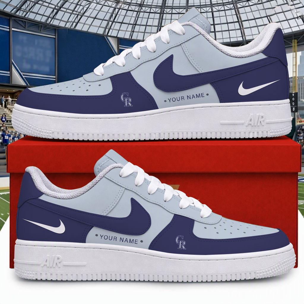 [FLASH SALE] NEW CUSTOMIZED MLB30 COR COLORADO ROCKIES AF1 SHOES