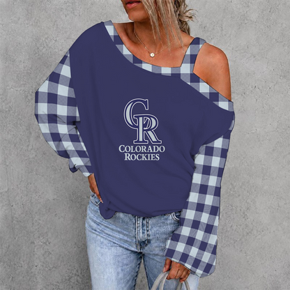 [FLASH SALE] NEW CUSTOMIZED MLB30 COR COLORADO ROCKIES DROP SHOULDER SWEATSHIRT